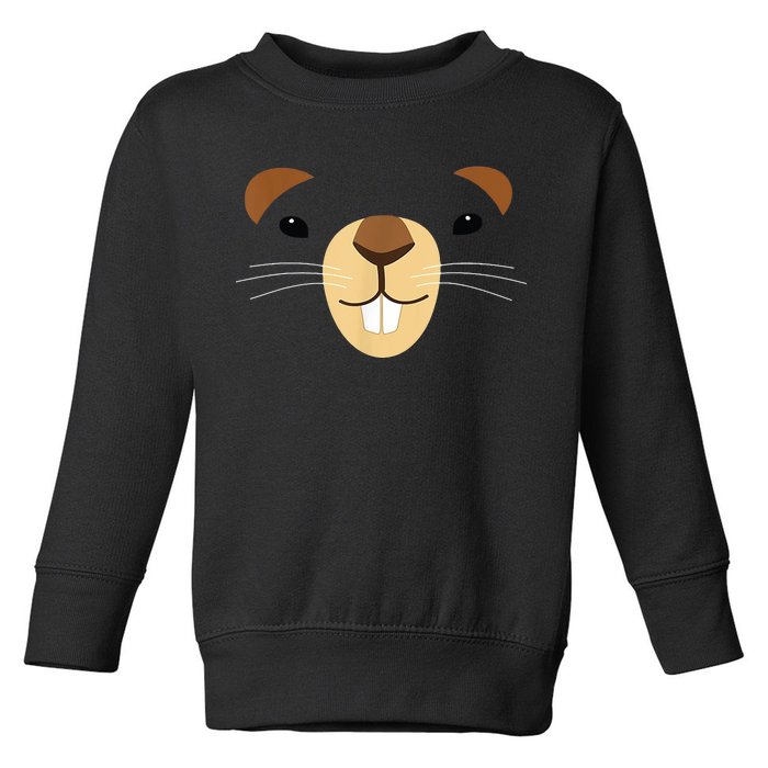 Cute Groundhog Face Toddler Sweatshirt