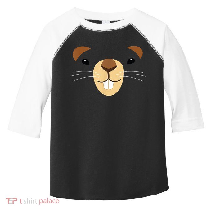Cute Groundhog Face Toddler Fine Jersey T-Shirt