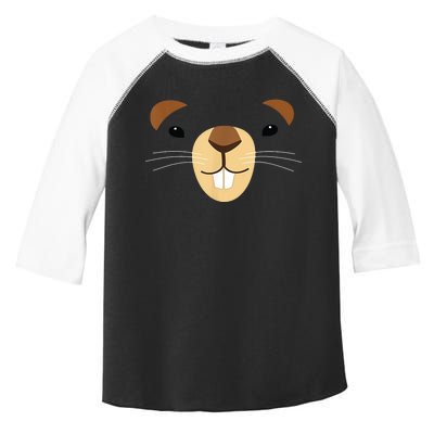 Cute Groundhog Face Toddler Fine Jersey T-Shirt