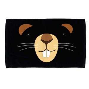 Cute Groundhog Face Microfiber Hand Towel