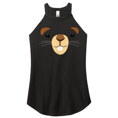 Cute Groundhog Face Women's Perfect Tri Rocker Tank