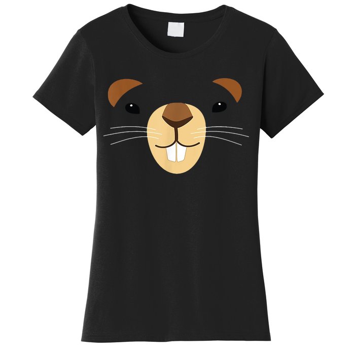 Cute Groundhog Face Women's T-Shirt