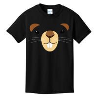 Cute Groundhog Face Kids T-Shirt