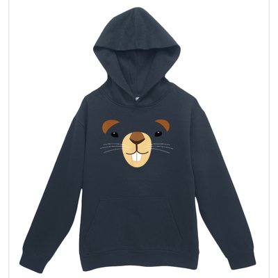 Cute Groundhog Face Urban Pullover Hoodie