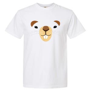 Cute Groundhog Face Garment-Dyed Heavyweight T-Shirt