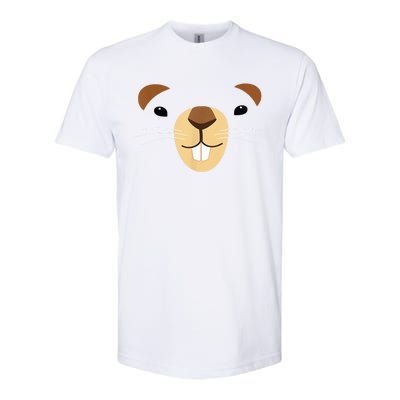 Cute Groundhog Face Softstyle® CVC T-Shirt