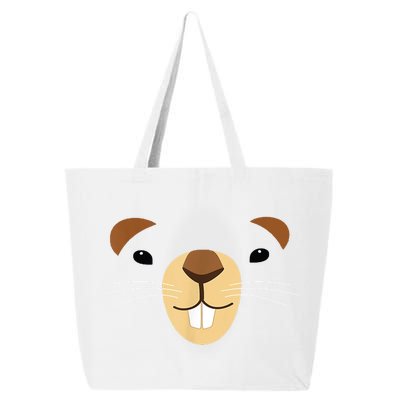 Cute Groundhog Face 25L Jumbo Tote