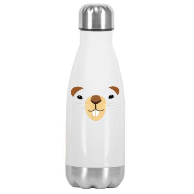 Cute Groundhog Face Stainless Steel Insulated Water Bottle