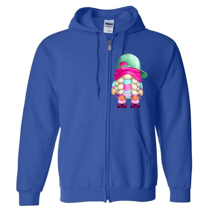 Cute Gnome Family Group Halloween Costume For Roller Skater Gift Full Zip Hoodie