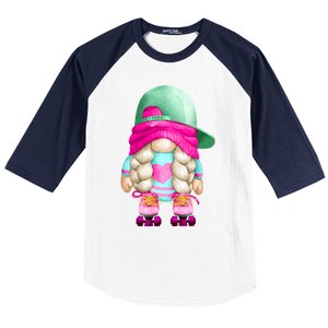 Cute Gnome Family Group Halloween Costume For Roller Skater Gift Baseball Sleeve Shirt