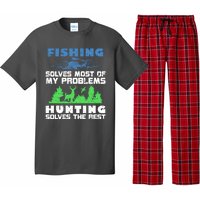 Cute Gift Fishing Solves Most Of My Problems Hunting The Rest Fishing Pajama Set