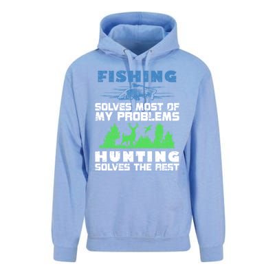 Cute Gift Fishing Solves Most Of My Problems Hunting The Rest Fishing Unisex Surf Hoodie