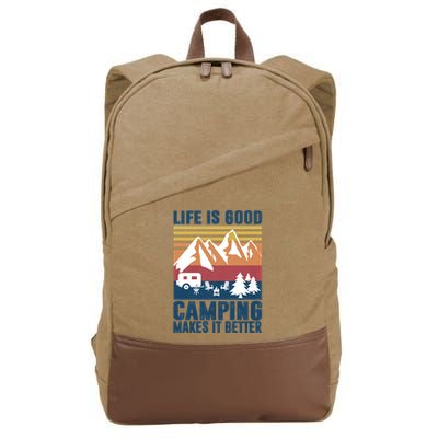 Camping Gifts For Camper Camping Makes It Better Cotton Canvas Backpack