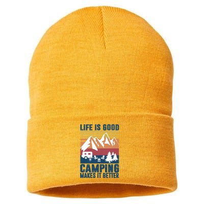 Camping Gifts For Camper Camping Makes It Better Sustainable Knit Beanie