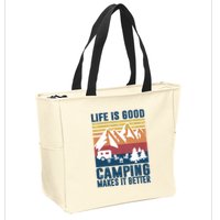 Camping Gifts For Camper Camping Makes It Better Zip Tote Bag