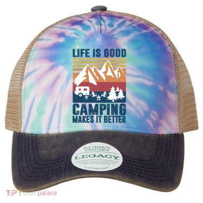 Camping Gifts For Camper Camping Makes It Better Legacy Tie Dye Trucker Hat