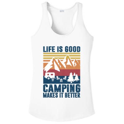 Camping Gifts For Camper Camping Makes It Better Ladies PosiCharge Competitor Racerback Tank