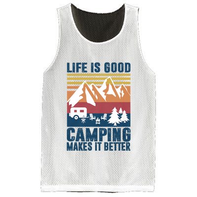 Camping Gifts For Camper Camping Makes It Better Mesh Reversible Basketball Jersey Tank