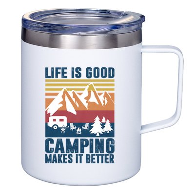 Camping Gifts For Camper Camping Makes It Better 12oz Stainless Steel Coffee Mug
