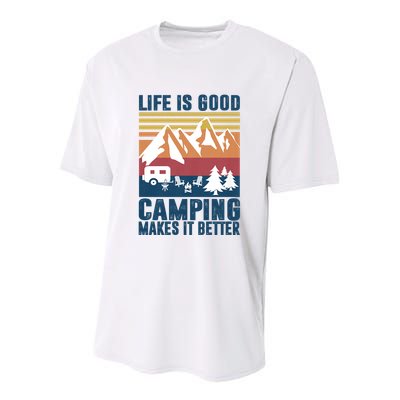 Camping Gifts For Camper Camping Makes It Better Youth Performance Sprint T-Shirt