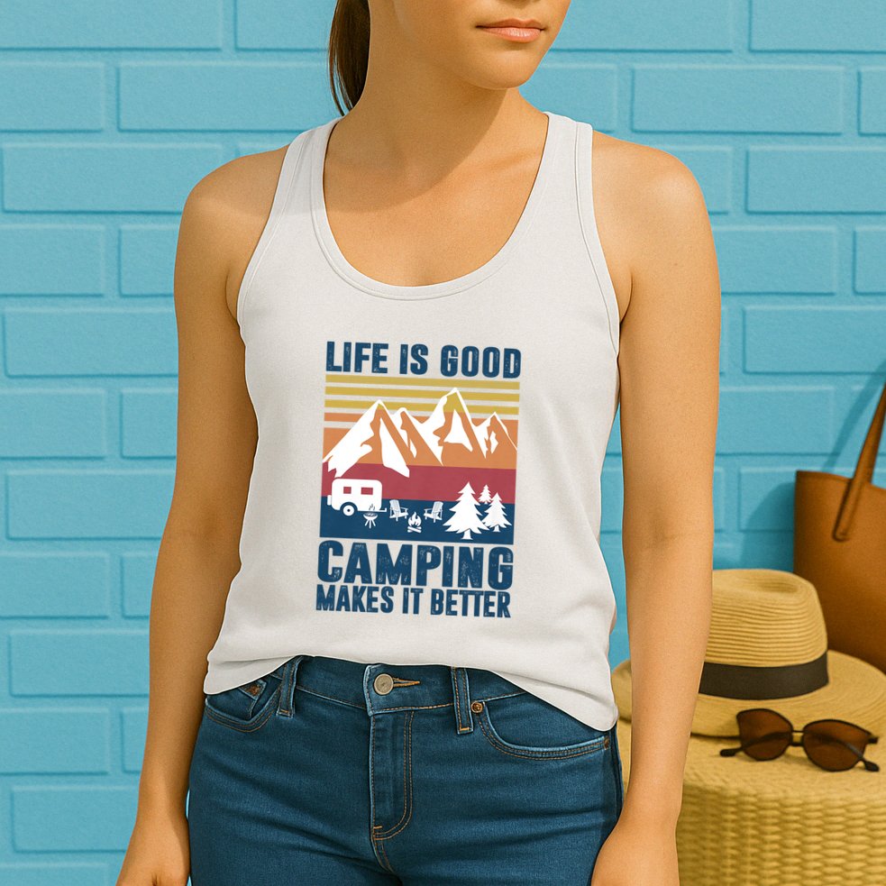 Camping Gifts For Camper Camping Makes It Better Womens Tank Top