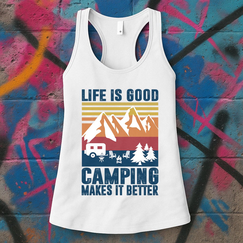Camping Gifts For Camper Camping Makes It Better Womens Tank Top