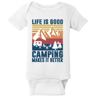 Camping Gifts For Camper Camping Makes It Better Baby Bodysuit