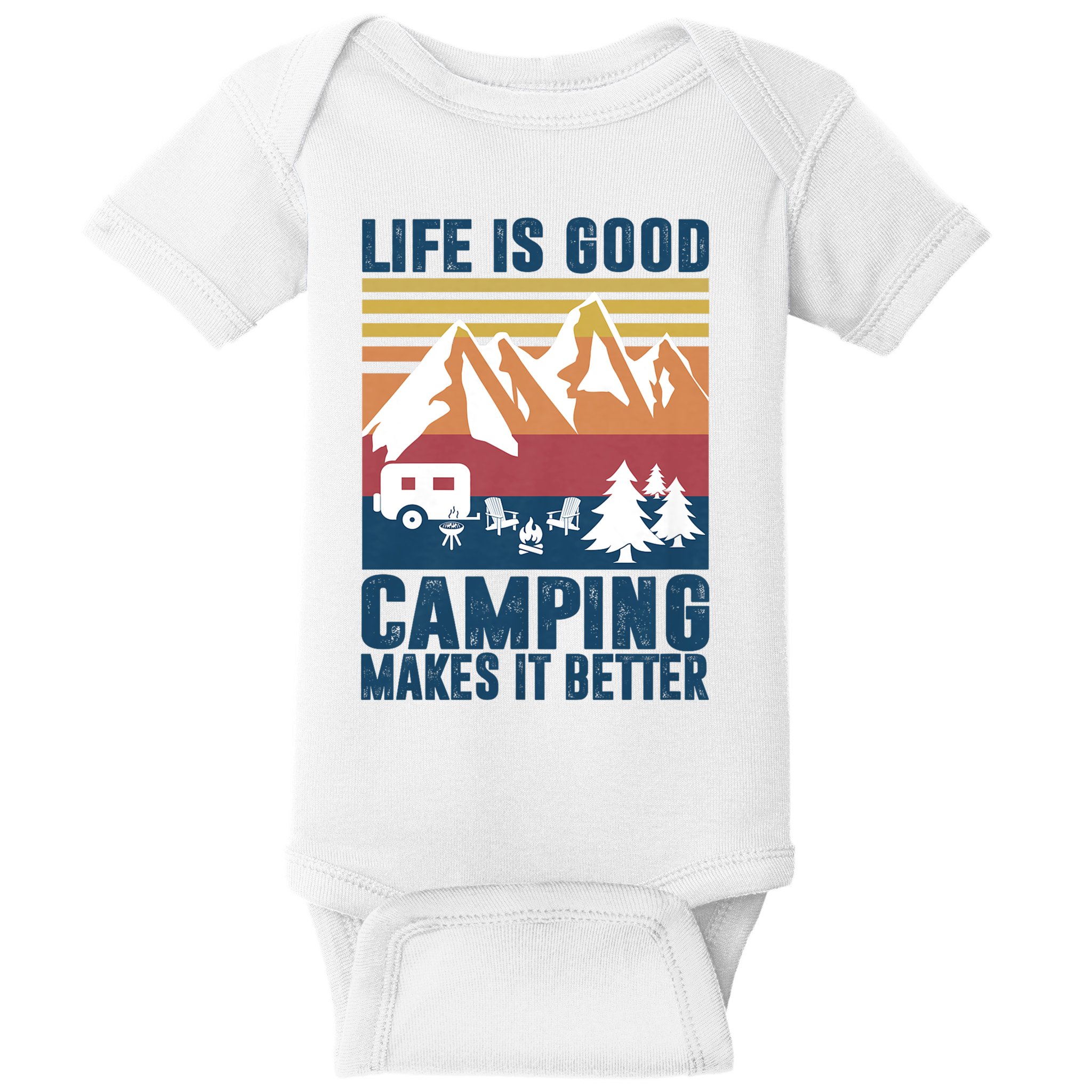 Camping Gifts For Camper Camping Makes It Better Baby Bodysuit