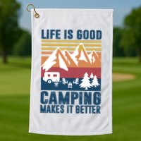 Camping Gifts For Camper Camping Makes It Better Golf Towel