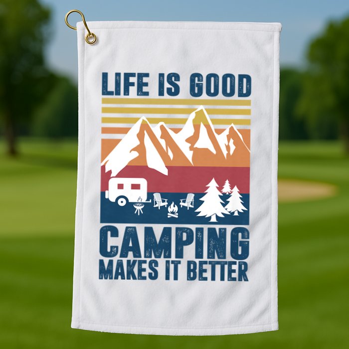 Camping Gifts For Camper Camping Makes It Better Golf Towel