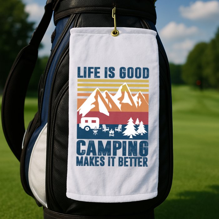 Camping Gifts For Camper Camping Makes It Better Golf Towel