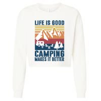 Camping Gifts For Camper Camping Makes It Better Cropped Pullover Crew