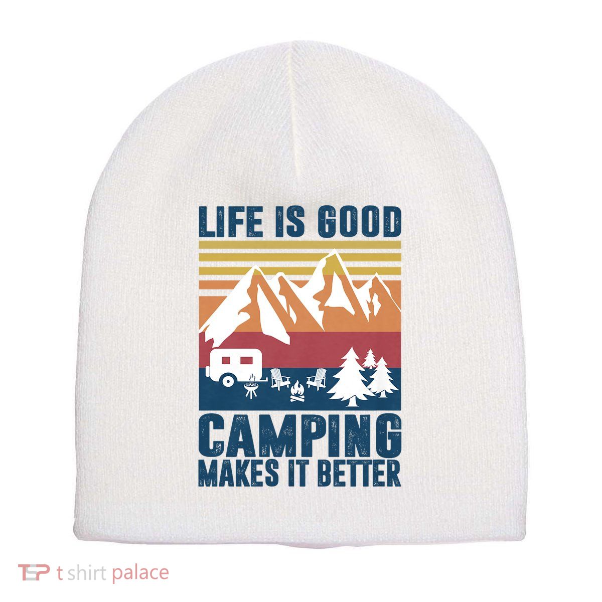 Camping Gifts For Camper Camping Makes It Better Short Acrylic Beanie