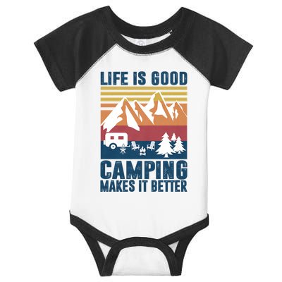 Camping Gifts For Camper Camping Makes It Better Infant Baby Jersey Bodysuit