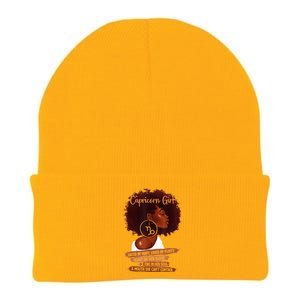 Capricorn Girl Funny Gift For Black Women Melanin Afro Queen Knit Cap Winter Beanie