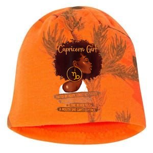 Capricorn Girl Funny Gift For Black Women Melanin Afro Queen Kati - Camo Knit Beanie