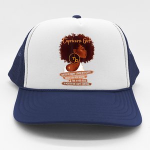 Capricorn Girl Funny Gift For Black Women Melanin Afro Queen Trucker Hat