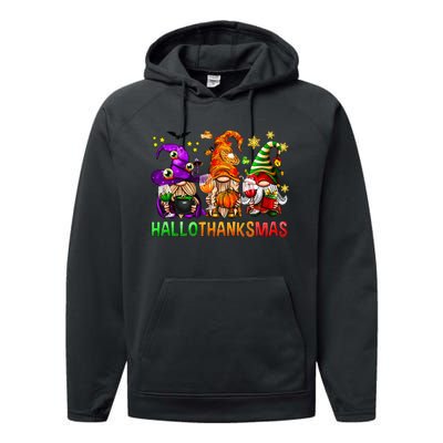 Cute Gnomies Family Christmas Funny Vacation Performance Fleece Hoodie