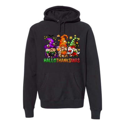 Cute Gnomies Family Christmas Funny Vacation Premium Hoodie