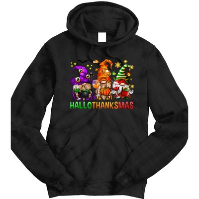 Cute Gnomies Family Christmas Funny Vacation Tie Dye Hoodie