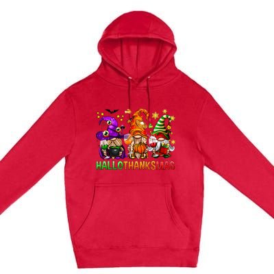 Cute Gnomies Family Christmas Funny Vacation Premium Pullover Hoodie