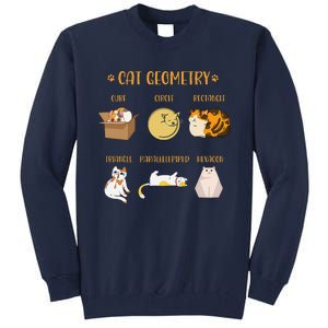 Cat Geometry Funny Math Teacher Kitten Student Tall Sweatshirt