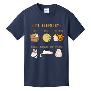 Cat Geometry Funny Math Teacher Kitten Student Kids T-Shirt