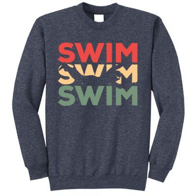 Cute Gift For Swimmers Retro Vintage Swimming Sweatshirt