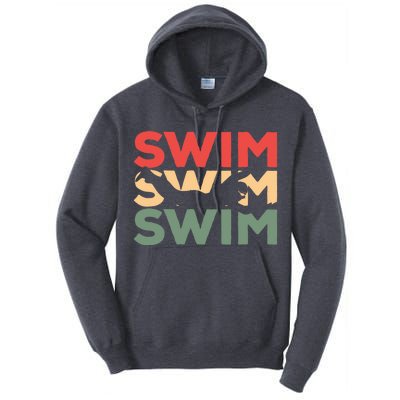 Cute Gift For Swimmers Retro Vintage Swimming Tall Hoodie