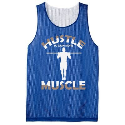 Calisthenics Ghetto Fitness "Hustle To Gain Muscle" Cute Gift Mesh Reversible Basketball Jersey Tank