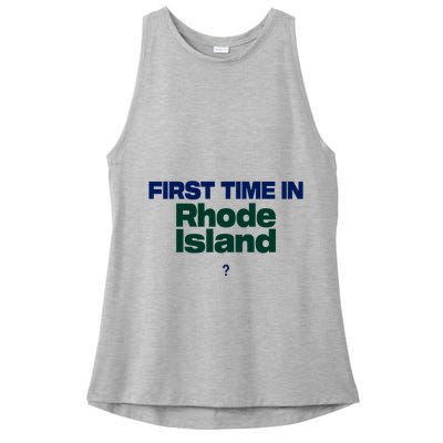 Cal Gif First Time In Rhode Island Ladies PosiCharge Tri-Blend Wicking Tank