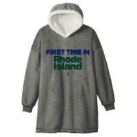 Cal Gif First Time In Rhode Island Hooded Wearable Blanket