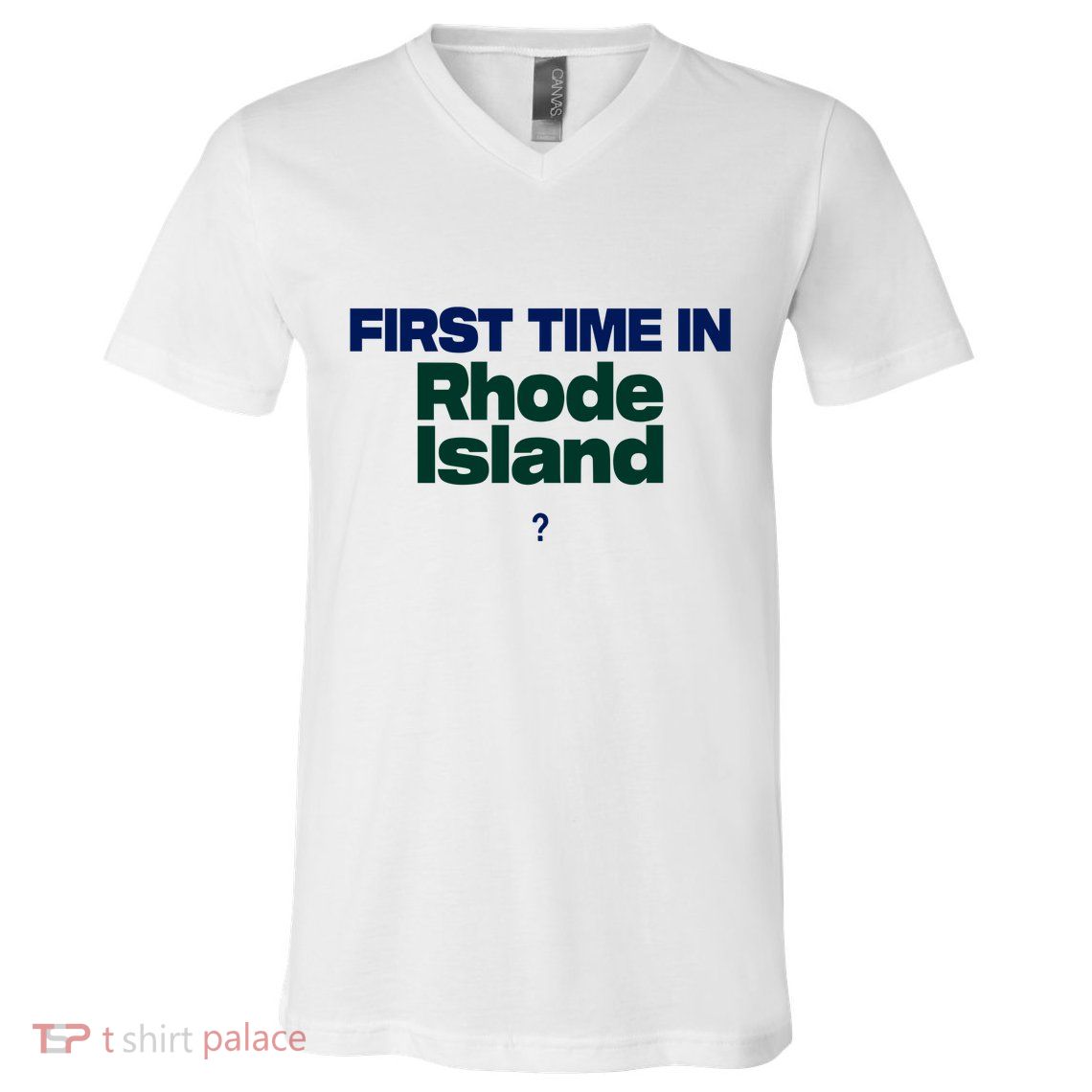 Cal Gif First Time In Rhode Island V-Neck T-Shirt
