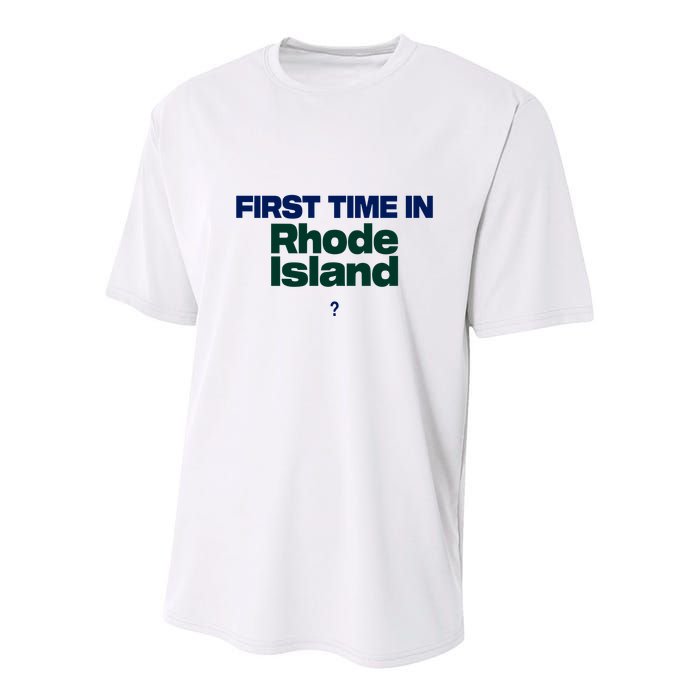 Cal Gif First Time In Rhode Island Youth Performance Sprint T-Shirt